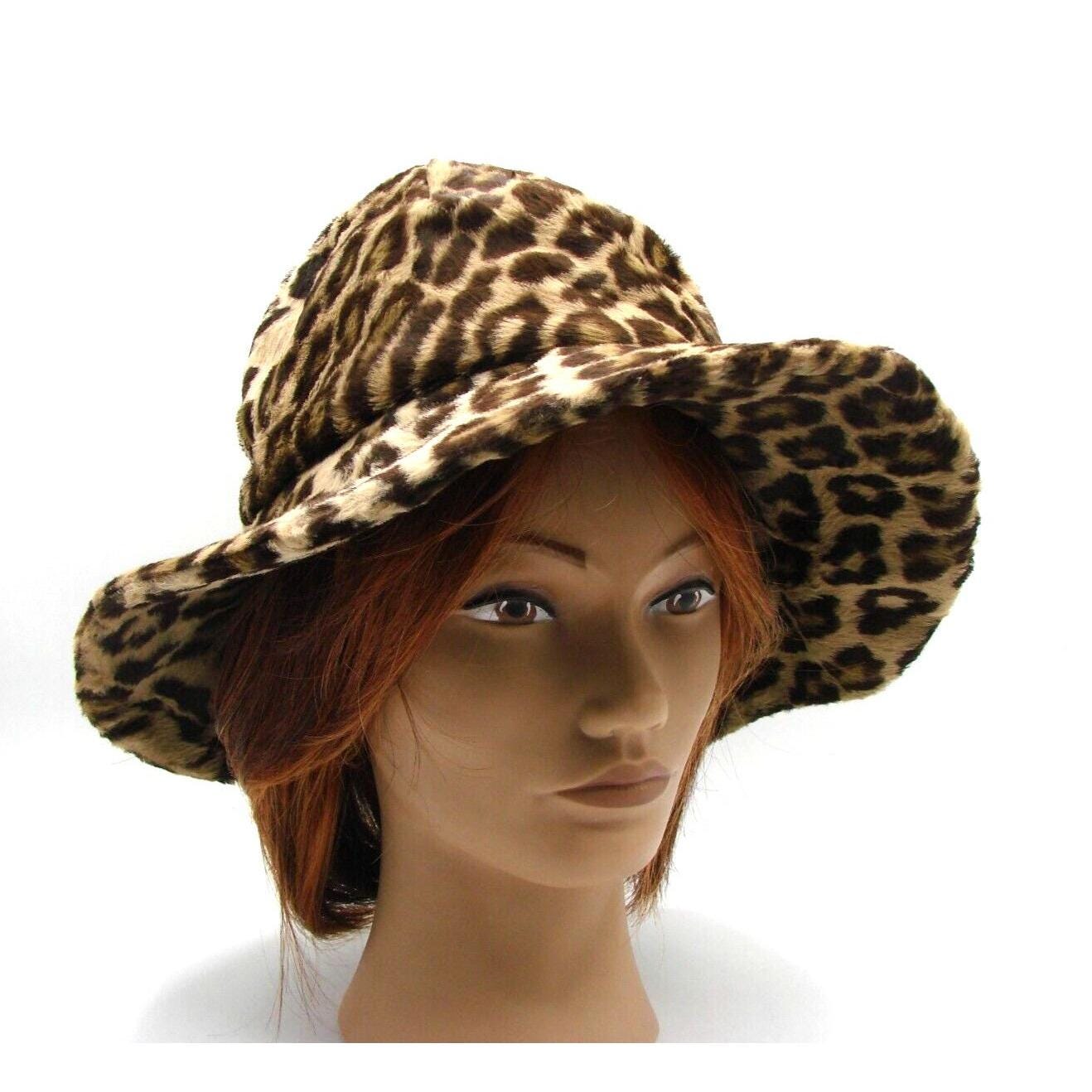Vintage Mr John Classic Macys New York Fuzzy Boucle Bucket Hat Brown Floral Line Mr John Classic Hats - Etsy main image 4
