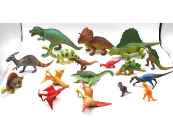 Dinosaur Toy 17pc Set Figures Kids Educational Play Various Types Styles Colors