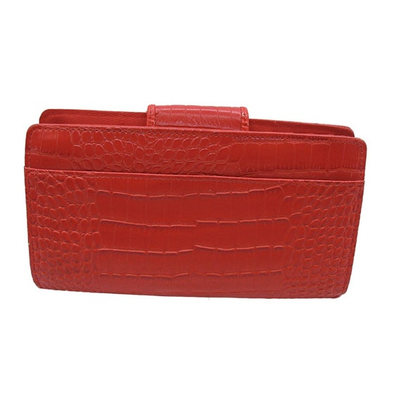 Buxton Bright Red Wallet Bifold Snap Closure Card… - image 2