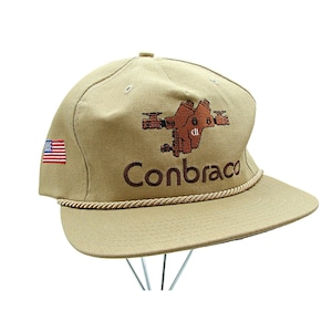 Vintage 80&#39;s Texace Conbraco Baseball Cap Hat Trucker Unisex Adjustable Leather