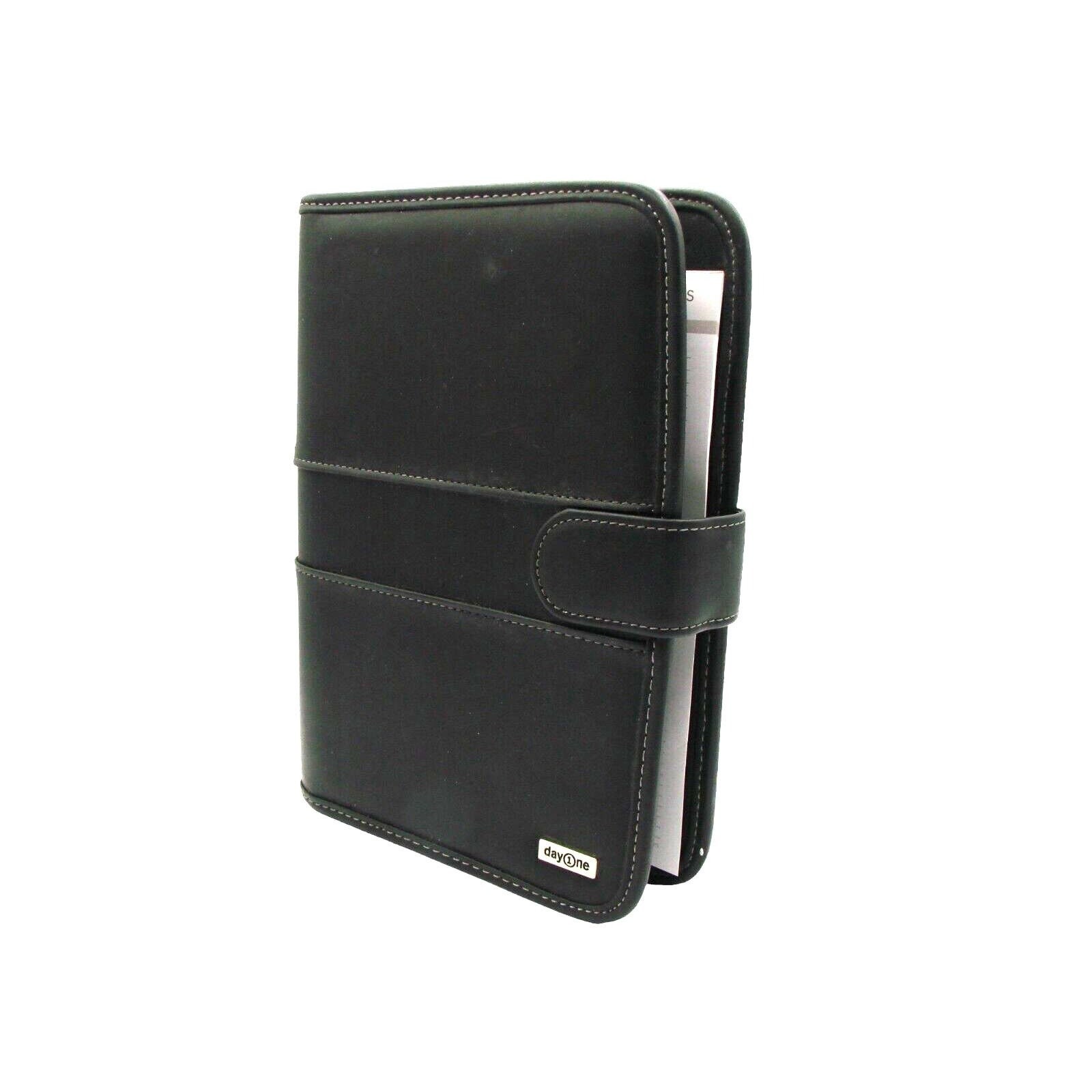 Franklin Covey Day One Planner Organizer Sim Leather Ring Binder Black Franklin covey day one planner organizer sim leather ring binder black