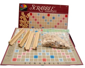 Vintage Scrabble Crossword Game Selchow & Righter 1982 Edition No.17 in Box