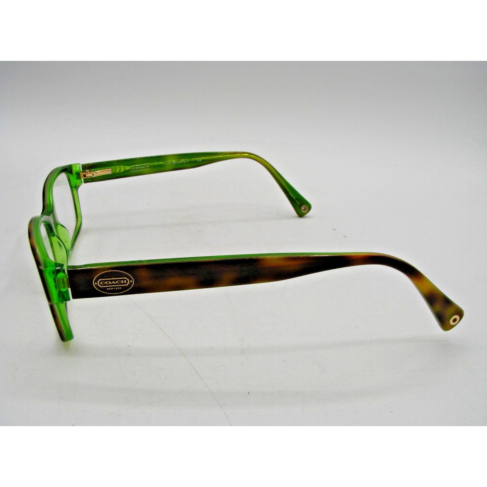 EUC Coach Eyeglass Frames 5117 Tortoise Green Coach Frames HC6040 Brooklyn 5117 Tortoise Green 50-16-135  main image 3