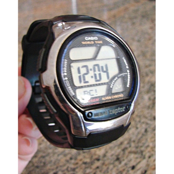 Casio Wave Ceptor Watch WV-59A World Time Alarm Chrono Water Res