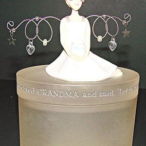 Vintage Acrylic Hallmark God Created Grandma Let There Be Love Trinket Box Case
