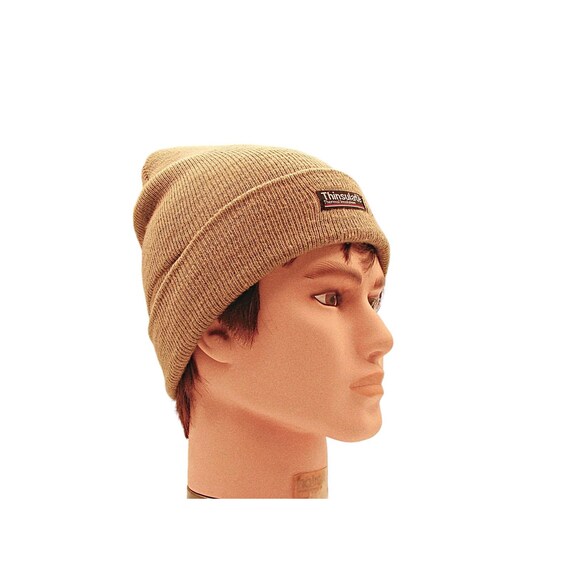 Thinsulate Beanie Thermal Insulated Tan 100% Acry… - image 3
