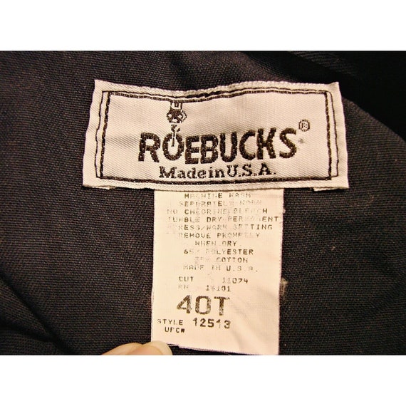 Roebucks Coveralls Mens Size 40T Blue Mechanic Wo… - image 5