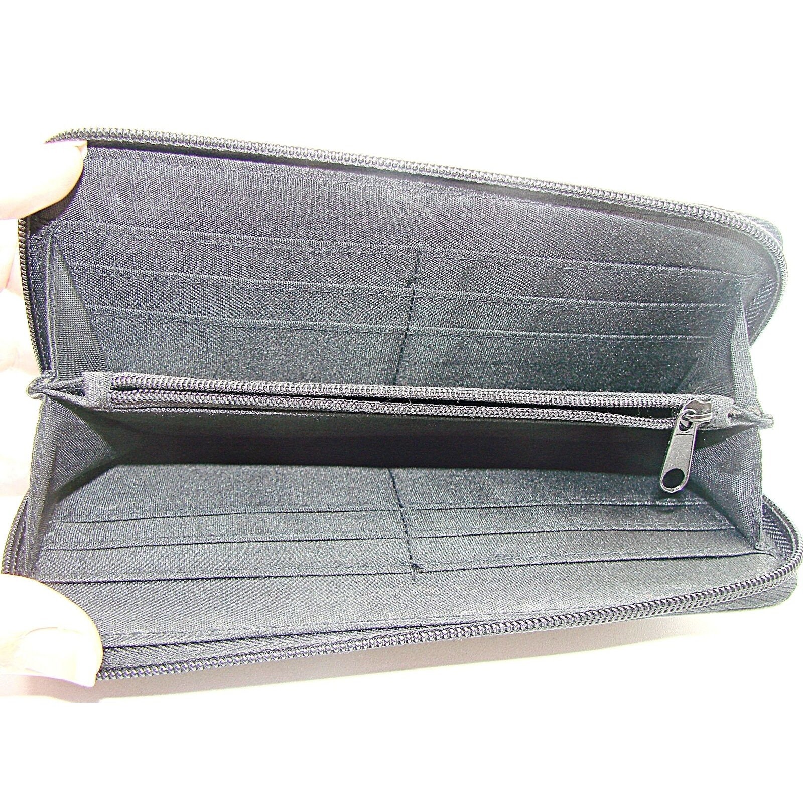 Rosetti Wallet Black Leather Full Zip Around CC ID Inside Pockets 7.5x3.5 Etsy Ireland