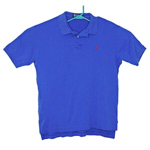 Polo Ralph Lauren Polo Shirt Mens Custom Fit 100% Cotton Pacific Royal Blue Sz M