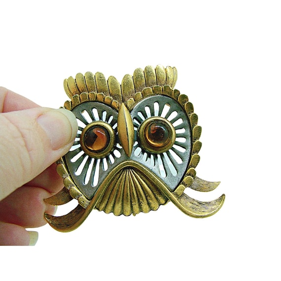 Lot 14 Vintage Brooches & Pendants Butterfly, Owl… - image 9