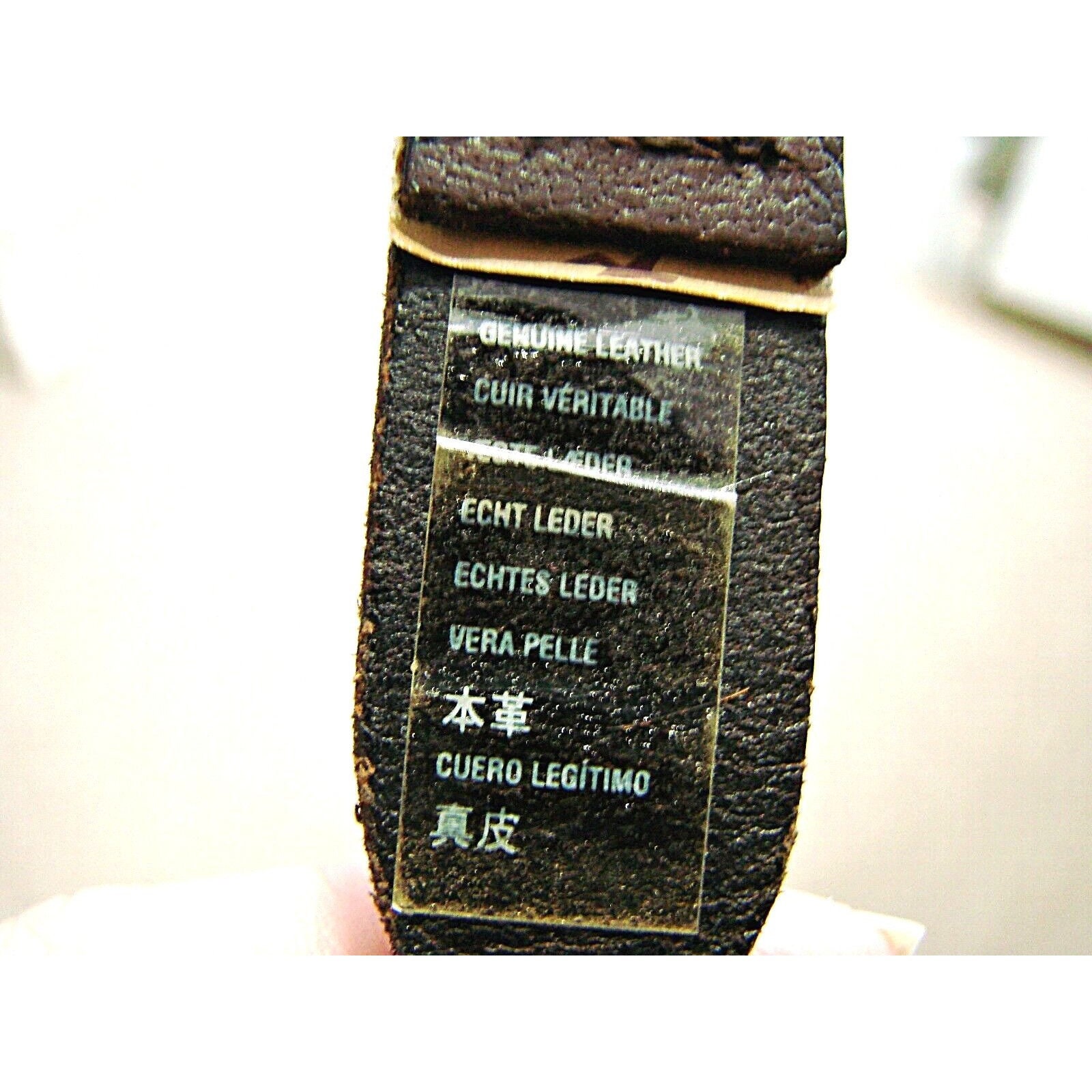 Vintage American Eagle Women Rhinestone Stud Leather Belt L  display picture 3