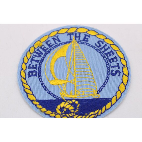 Blue Yellow Sailing Nautical Patch Embroidered "B… - image 3