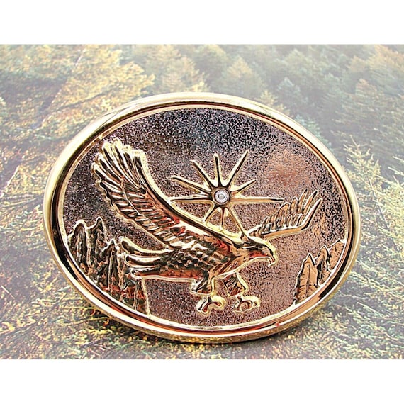 Buy Patriotic American Soaring Eagle Sunburst Rhinestone  display picture 1