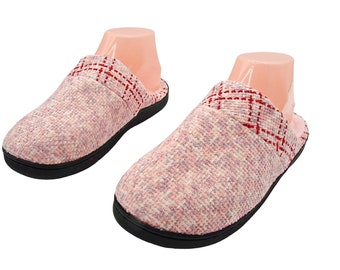 NEW Womens Pink Knitted Winter Warm Plush Lined Slippers Size 7-8 Homitem NIP