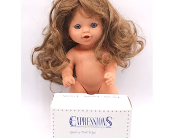 Expressions Quality Doll Wigs Kayla Light Brown Curly Hair Fits 15-16" Dolls NEW