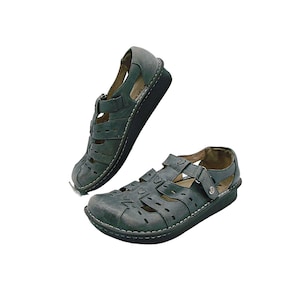 Alegria PG Lite Pesca Shoes Blue Leather Clogs Size 10 Fisherman Sandals PES-630