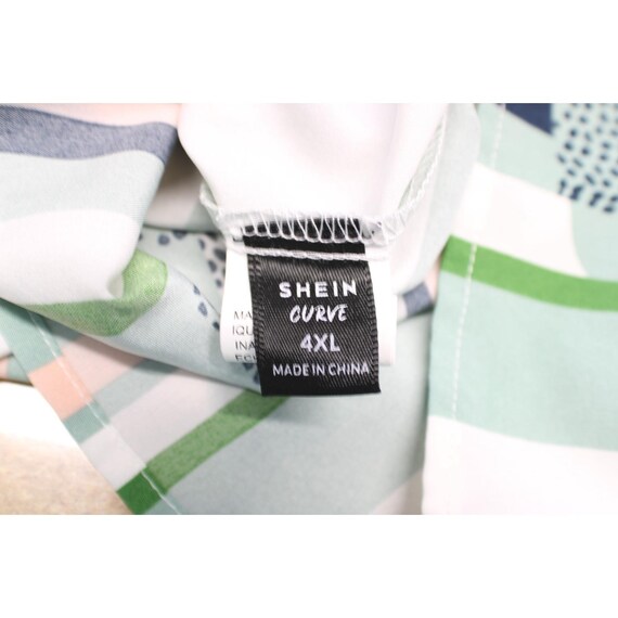 Shein Curve 4XL Geo Print Flutter Sleeve Dress Pe… - image 4