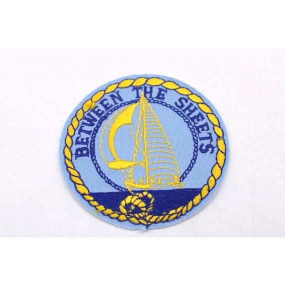 Blue Yellow Sailing Nautical Patch Embroidered "B… - image 1