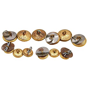 12 Vintage Uniform Coat Jacket Shank Buttons Initial P Police Superior ...