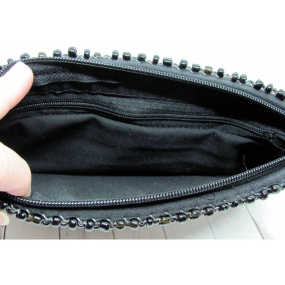 Spiral Beaded Wrapped Clutch Handbag Purse Zipper Clo… Gem