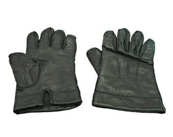 Isotoner Black Leather Gloves Fleece Lined Winter Wrist Gloves L/XL Totes Unisex