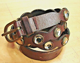 Vintage Jessica Simpson Belt Bronze Brown Bling Belt - Etsy display picture 3