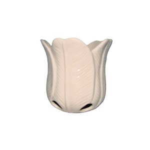 Partylite Tulip Petal Candle Holder Centerpiece Votive Off White Floral Vintage
