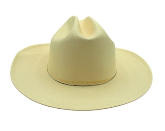 Mens Beige Cowboy Hat: Lightweight Western Summit Hat, Size L