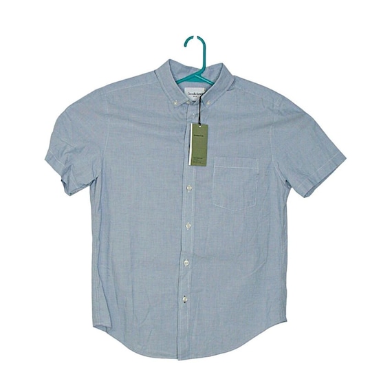 goodfellow dress shirts NEW Goodfellow & Co Mens Size M Blue Dress Shirt Button Down Standard Fit  Cotton