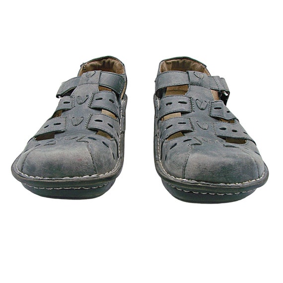 Alegria PG Lite Pesca Shoes Blue Leather Clogs Size 10 Fisherman