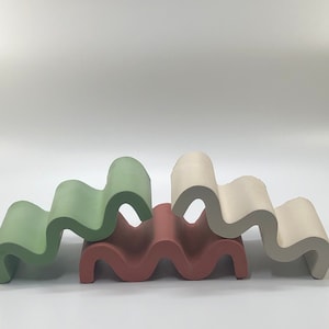 Wavy Concrete Soap/ Jewel Dish -Draining Soap Holder -Bathroom Accessories -Modern -Shower Soap Dish -Sponge Holder -Soap Tray -Minimalist