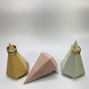 Porte-bague - Porte-bijoux - Cône bague en béton - Ciment - Moderne - Cadeau - Rangement d’ornements - Cadeau de fiançailles - Minimaliste