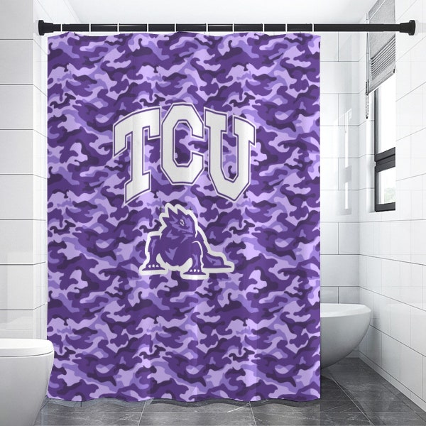 TCU Texas Christian University Camo Shower Curtain