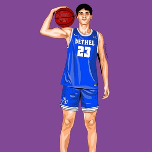 Custom Digital Portrait, Digital Portrait Digital art, Personalized Portrait, Digital Sports Art, Athlete Art