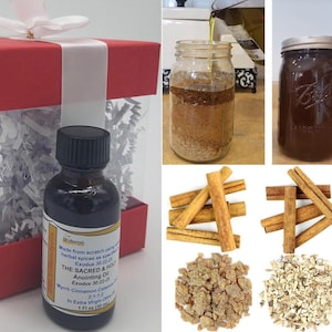Exodus 30:22-25 The Sacred and Holy Anointing Oil. 1 oz (30 mL). Made from Scratch Using Organic Myrrh Calamus Cinnamon Cassia Olive Oil.