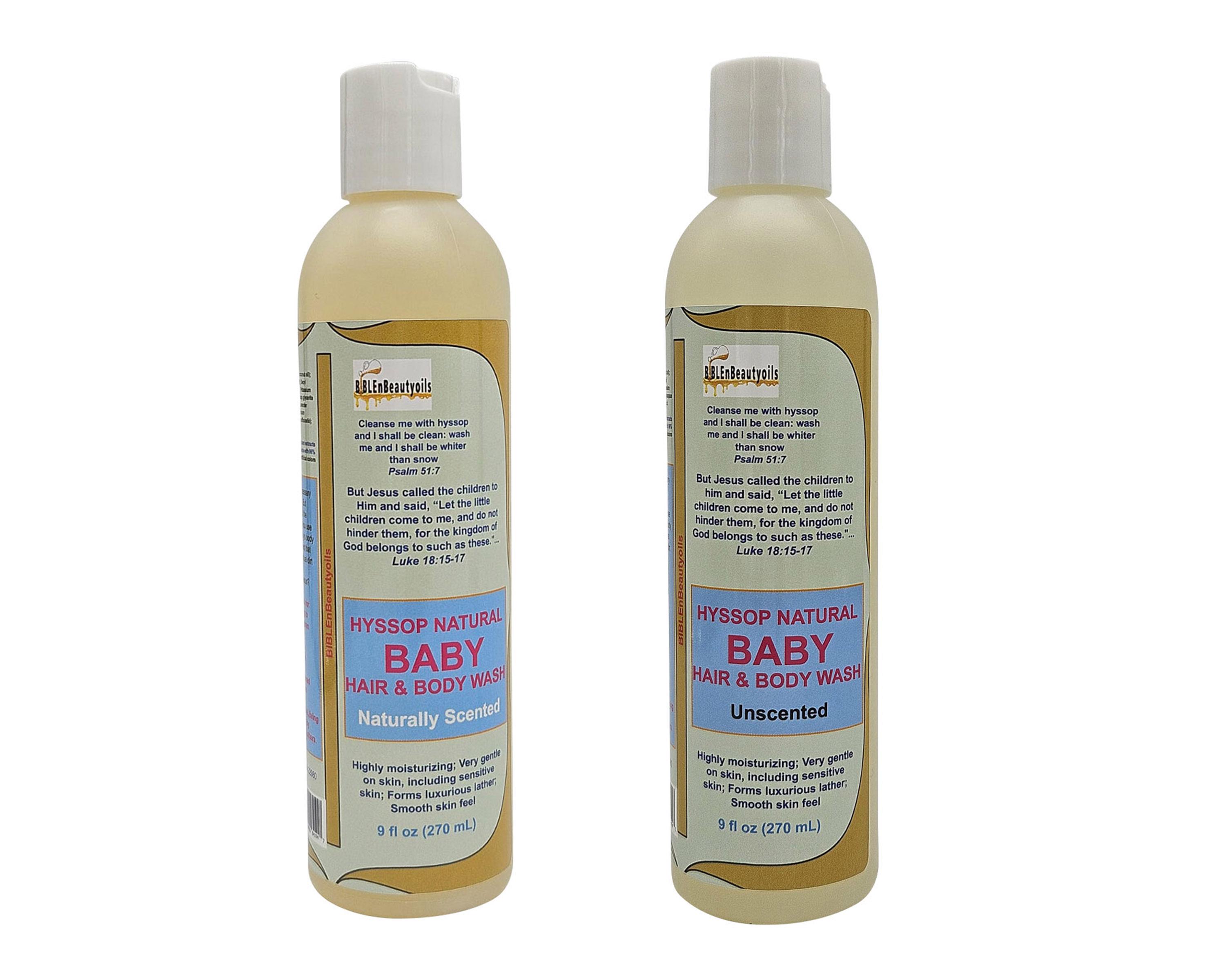 Cleanse Me With Hyssop Psalm 51:7 Hyssop Natural Baby Body Wash and Shampoo. Available Unscented or Scented with Lavender and Jasmine
