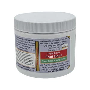 Triple Butter Foot Balm, Frankincense Heel Balm , Foot Repair Balm for Cracked Feet, Dry Skin, and Rough Heels, Feet and Heals Moisturizer
