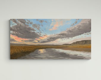 Summer Lake (Original Acrylic on Canvas)