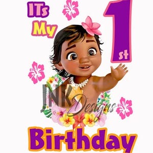 Moana Geburtstag Shirt, Moana Aufbügeln, Moana PNG personalisierte Geburtstag Shirt nur digitale Datei