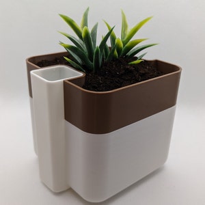 Self-Watering Planter - Tileable | Personalized Planter | Easy Planter | Plant Train | Classy Planter | Modern Planter | Present | Mother