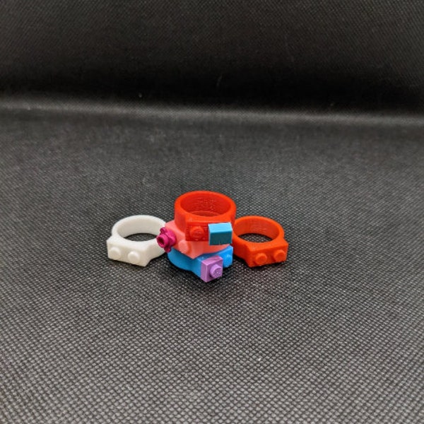 LEGO Ring | Backstein | Individuell | Personalisierter Schmuck | Schmuck | Geschenk | 3D Druck | Gebäude | Paare | Geschenk | Muttertag