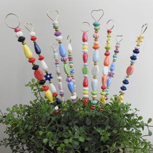 Porcelain Ceramic Bead Plant Stakes