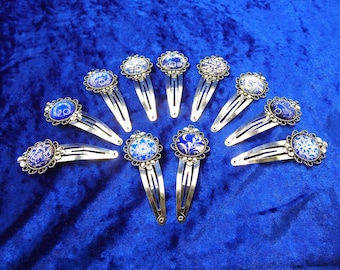 Pair of Hair Clips / Barrettes (Choice of 11 Designs)