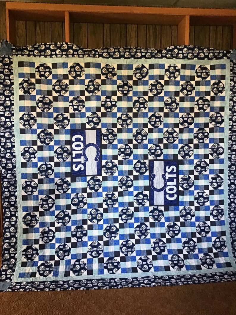 Quilt Pattern Colt Indianapolis Colts Quilt - Etsy