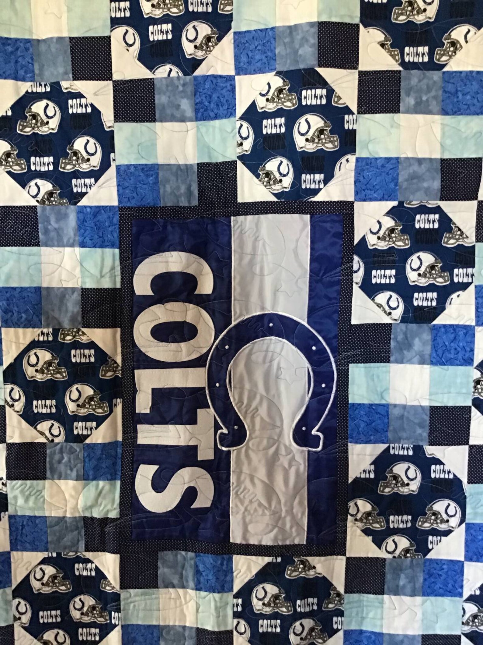 Quilt Pattern Colt Indianapolis Colts Quilt - Etsy