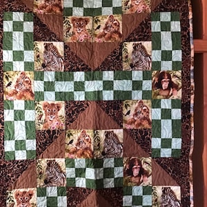 Afrikanischer Baby Tier Quilt