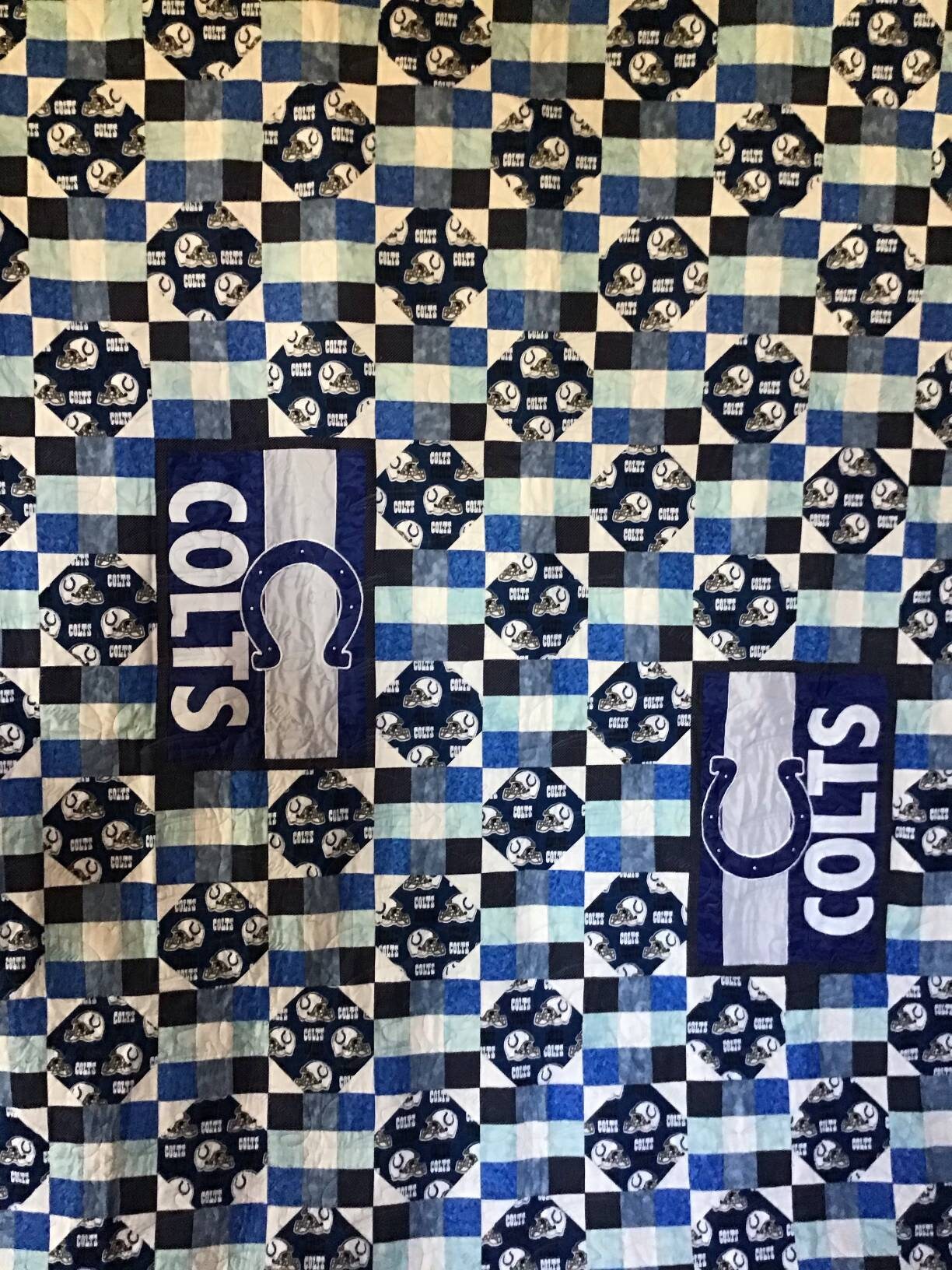 Quilt Pattern Colt Indianapolis Colts Quilt - Etsy