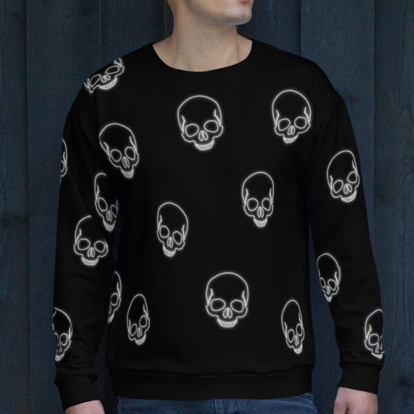 Sweatshirt with Skull Motif main image 1