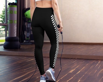Checkered Leggings - Etsy
