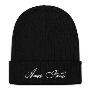 Amor Fati Recycelte Manschetten beanie | Trendige Beanie